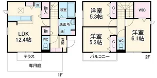 千葉県流山市おおたかの森北2【一戸建】の間取り