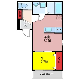 ミーディア坂戸【1階】の間取り