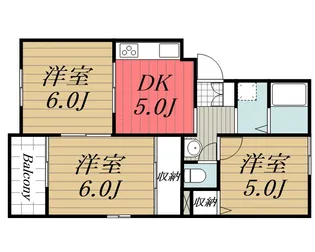 千葉県富里市日吉台1【マンション】の間取り