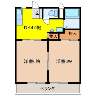 エスポワールII【1階】の間取り