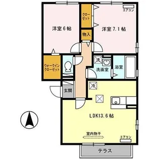 グランドゥールA【1階】の間取り