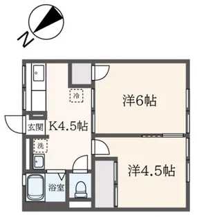 シティハイムニッタ【1階】の間取り