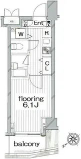 グランヴァンタクティス横濱【5階】の間取り
