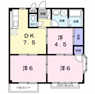 福島県本宮市本宮字葭ヶ入【アパート】の間取り