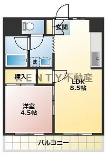 廣瀬ハイツ【4階】の間取り