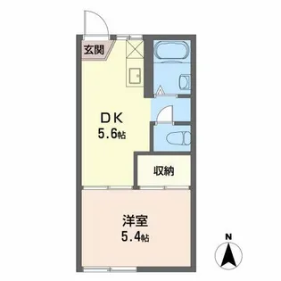 タウニィ富士【1階】の間取り