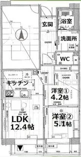 東京都品川区上大崎2【マンション】の間取り
