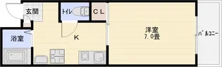1Kの間取り画像