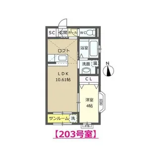 トラモント【2階】の間取り