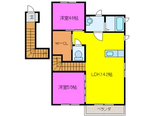 アナハイム【2階】の間取り