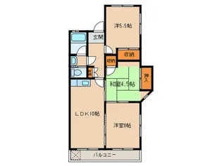 野添マンションひろみ【5階】の間取り