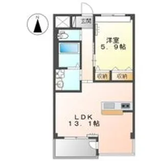 徳島県徳島市東吉野町2【マンション】の間取り