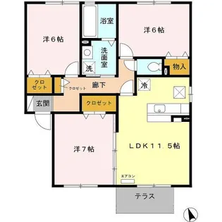 Elysion北白山台 A【1階】の間取り