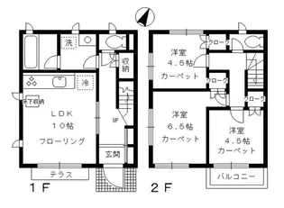 東京都大田区山王4【一戸建】の間取り