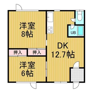 Kアパート【2階】の間取り