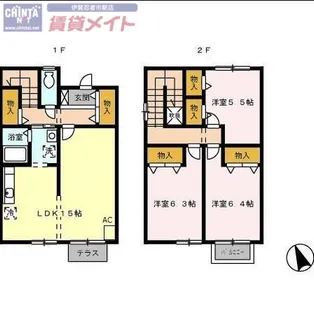 三重県伊賀市平野東町【一戸建】の間取り