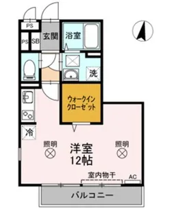 Comodo Gione A棟【2階】の間取り