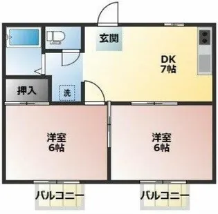カイサウスヒルズ【2階】の間取り