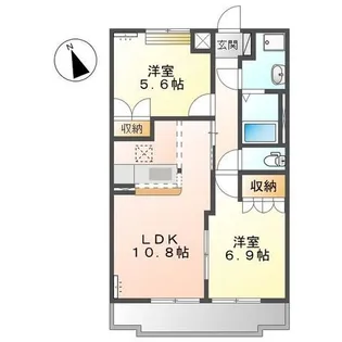 パルフェドルミナス【1階】の間取り