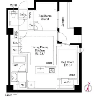 東京都品川区上大崎3【マンション】の間取り