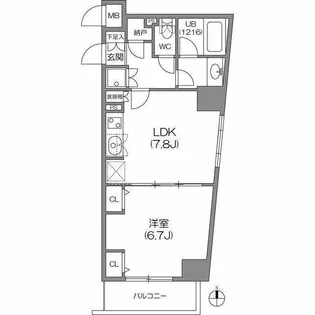 アジールコート中野坂上【2階】の間取り