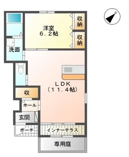 サンライズヒル夢咲【1階】の間取り