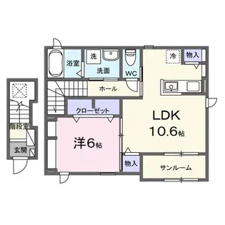 滋賀県草津市下笠町【アパート】の間取り