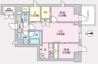 タスキプライムテラス後楽園【7階】の間取り
