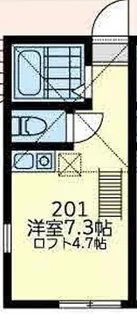 神奈川県横浜市金沢区六浦5【アパート】の間取り