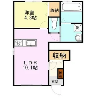 SHELL leben 新外【1階】の間取り
