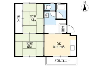 UR藤山台【5階】の間取り