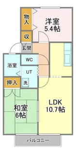 ハイカムールみずほ【2階】の間取り