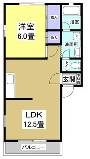 リバーサイドながた【1階】の間取り