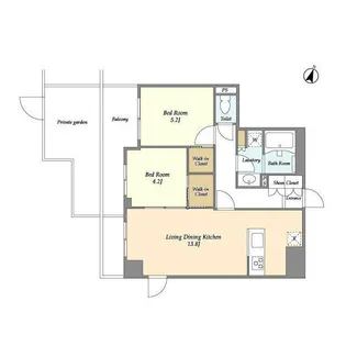 東京都目黒区八雲1【マンション】の間取り