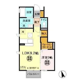 シェリール蔵前B【1階】の間取り