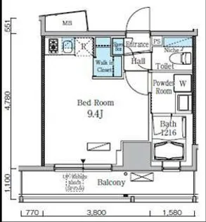 レジディア九段下II【5階】の間取り