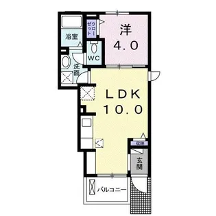 リアン クレーヴ【1階】の間取り