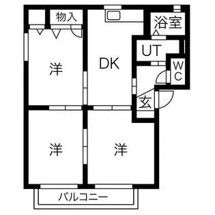 アーバン21 B棟【1階】の間取り
