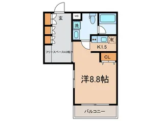 ミリアレジデンス桜新町【3階】の間取り
