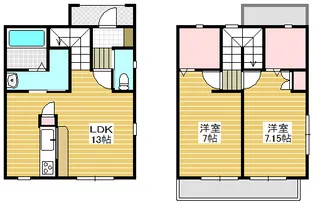 ヴィラスイート沖野Bの間取り