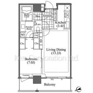 芝浦アイランド ブルームタワー【39階】の間取り
