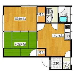 コーポ大栄【1階】の間取り