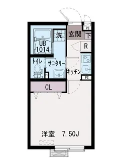 デア八王子【1階】の間取り