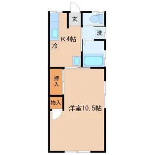 レッドブリック【1階】の間取り