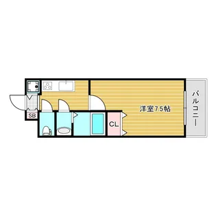 サムティ阿波座Lusso【8階】の間取り