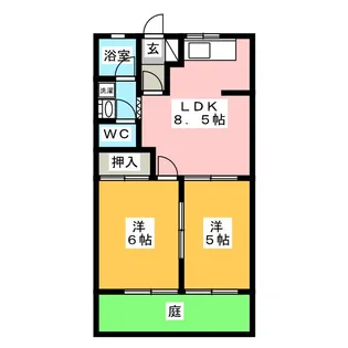 サンライズ棚橋【1階】の間取り
