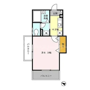 コーポハナミヅキ【2階】の間取り