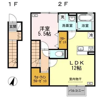 セジュール近江【2階】の間取り