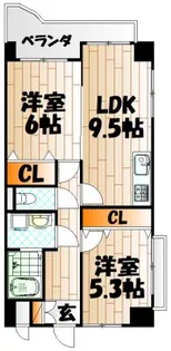 アテッサ南小倉【6階】の間取り