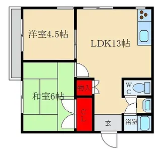 プラディオ松丘【2階】の間取り